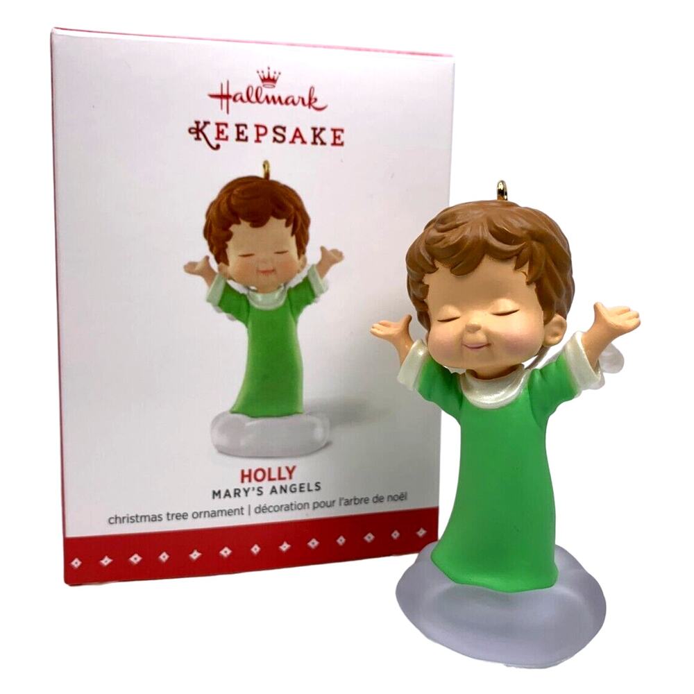 Hallmark Mary's Angels HOLLY Keepsake‎ Ornament 2015 Series #28 Green